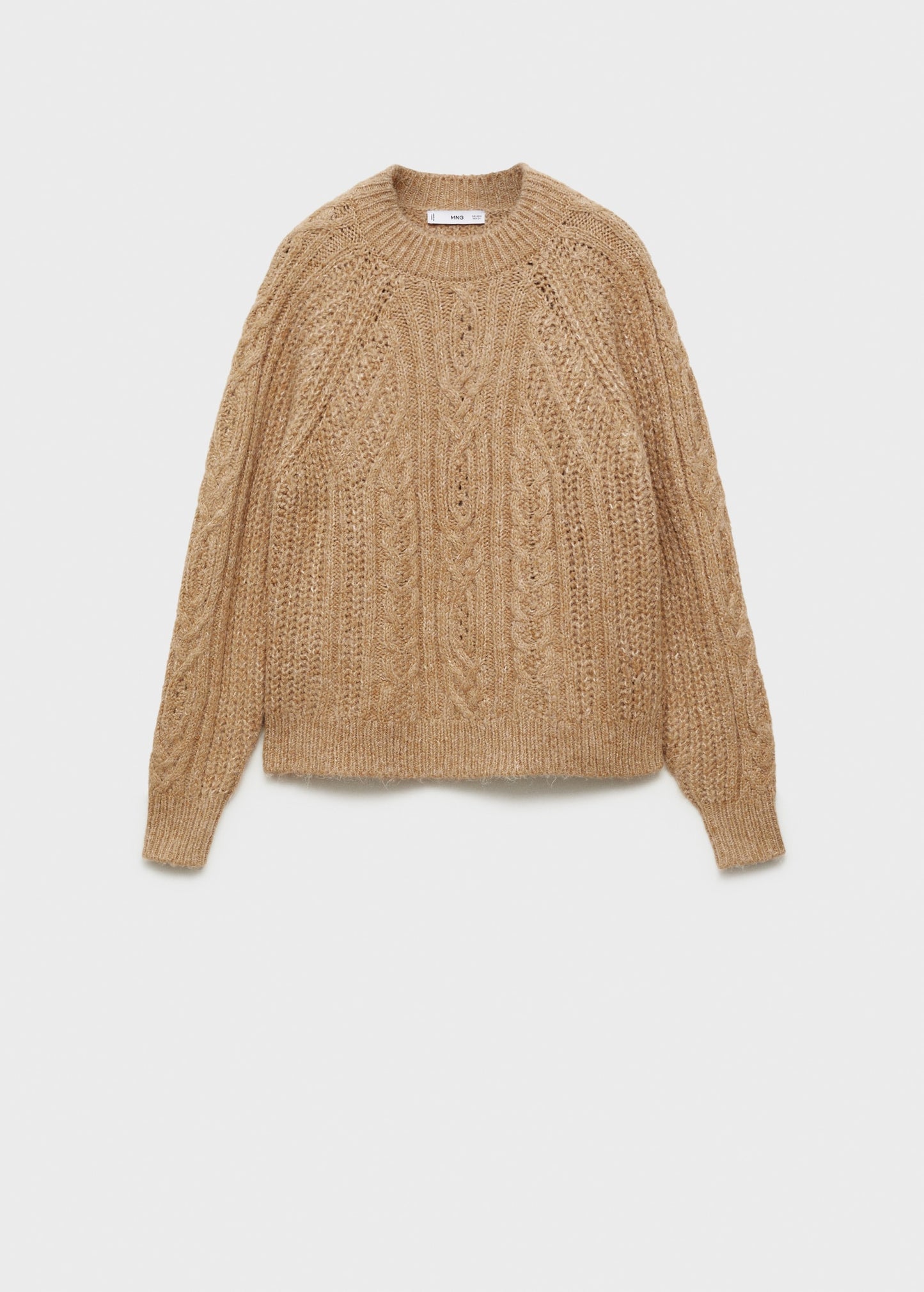 Thick knit round neck sweater