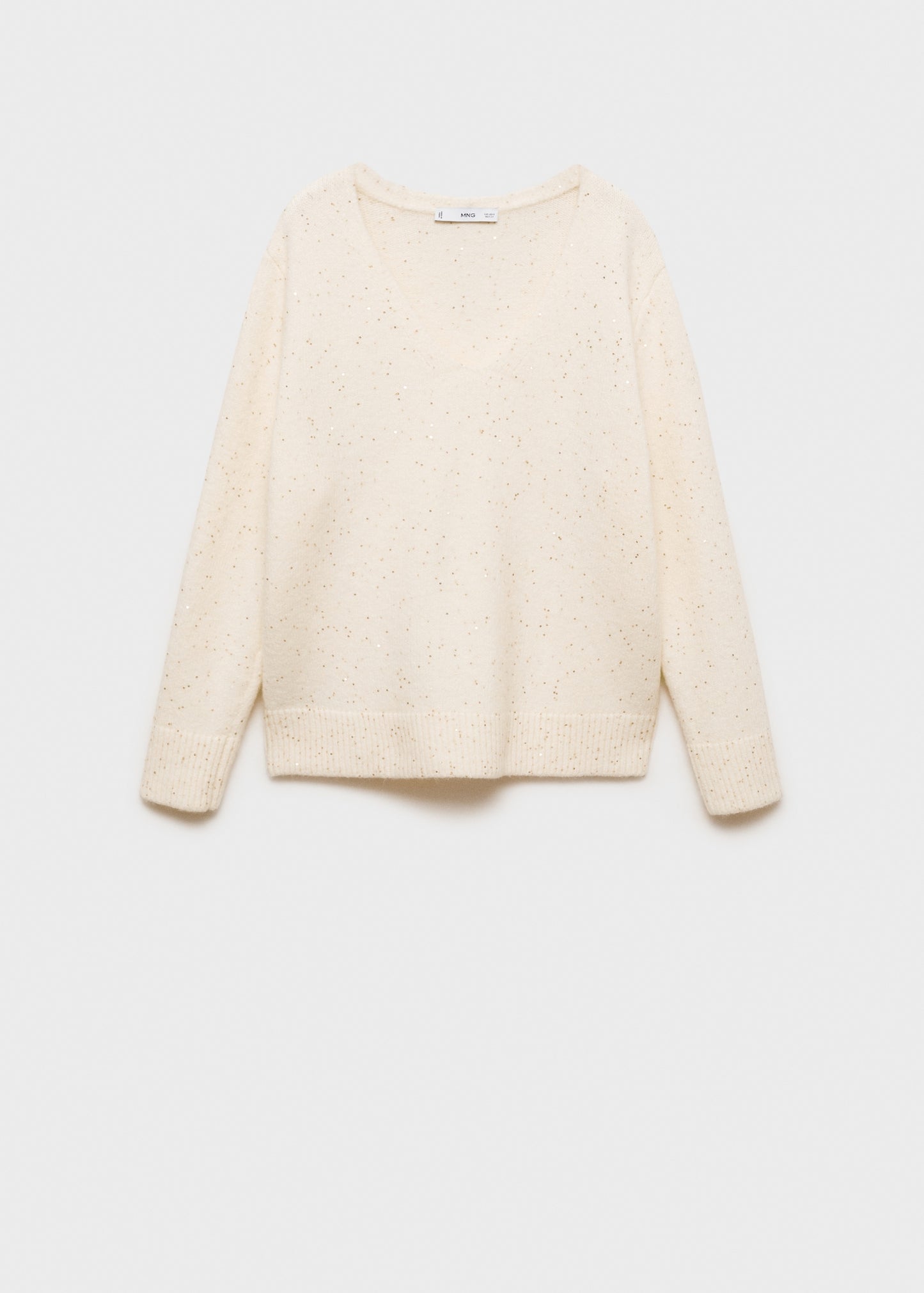 V-neck sequin sweater