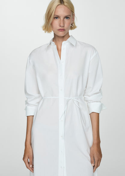 Long shirt with bow