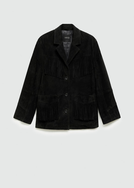 100% leather fringes jacket