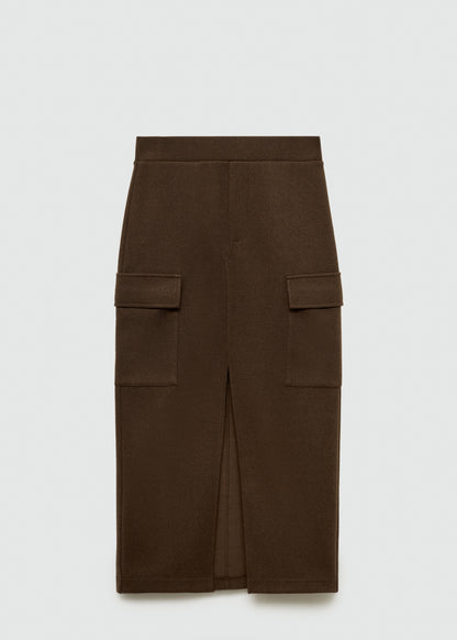 Cargo skirt with slit