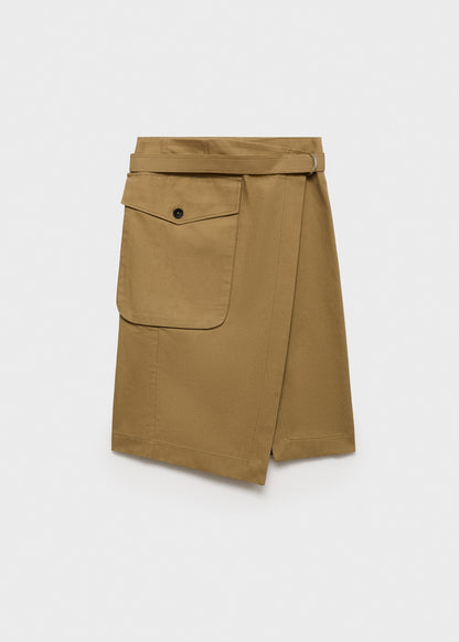 Midi-skirt with cargo pockets