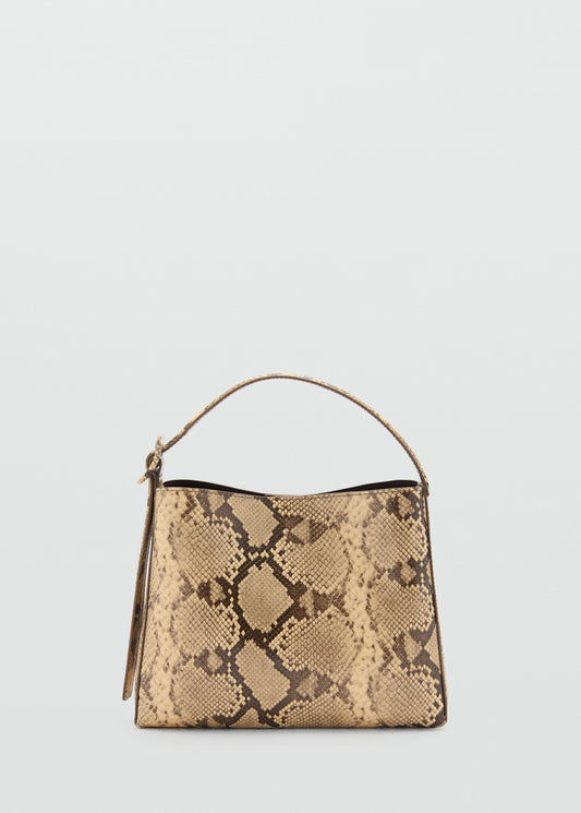 Snakeskin effect bag