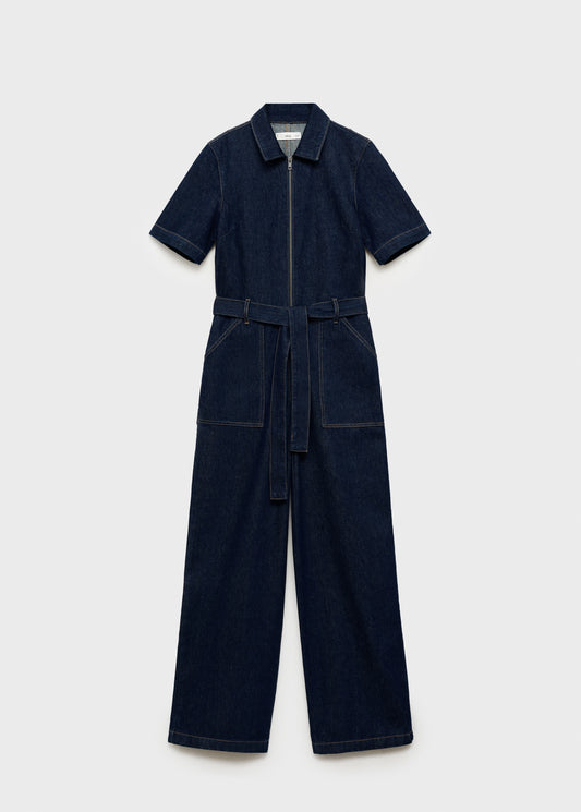 Denim jumpsuit belt