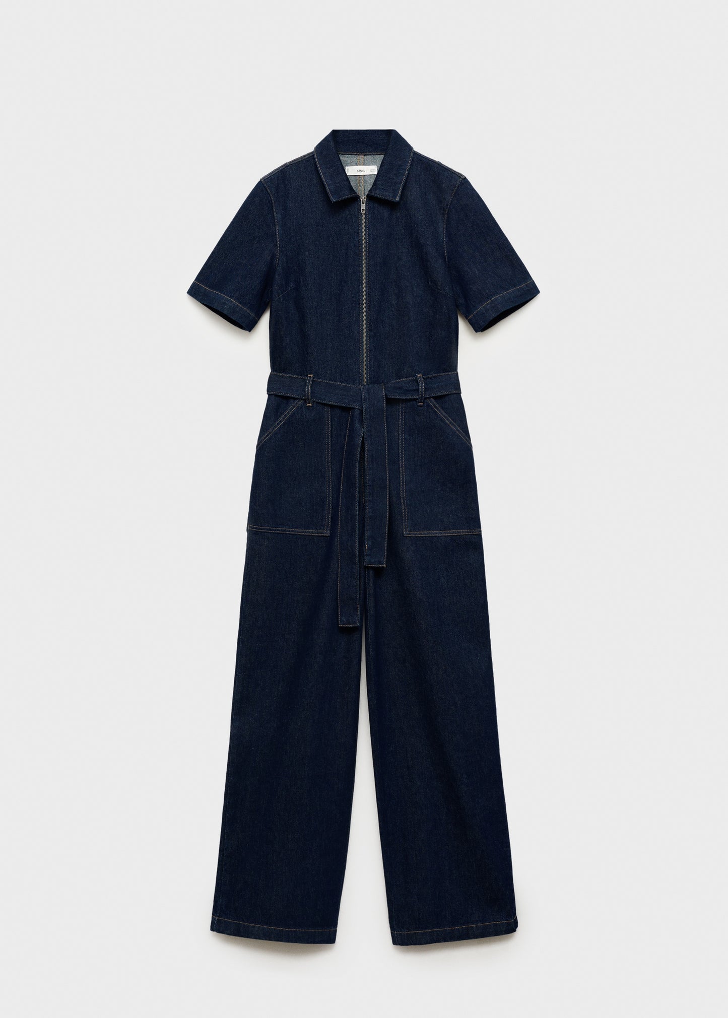 Denim jumpsuit belt