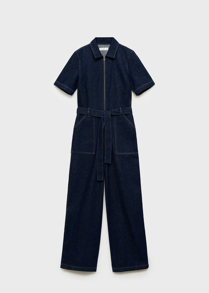 Denim jumpsuit belt