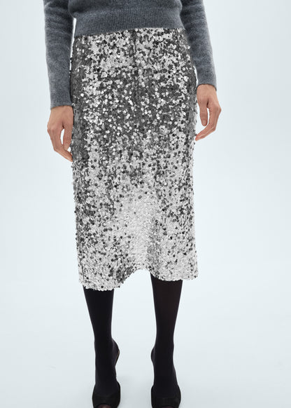 Sequin midi skirt