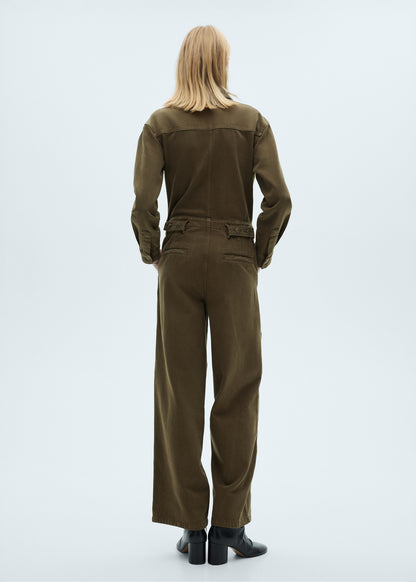 Military Denim Jumpsuit