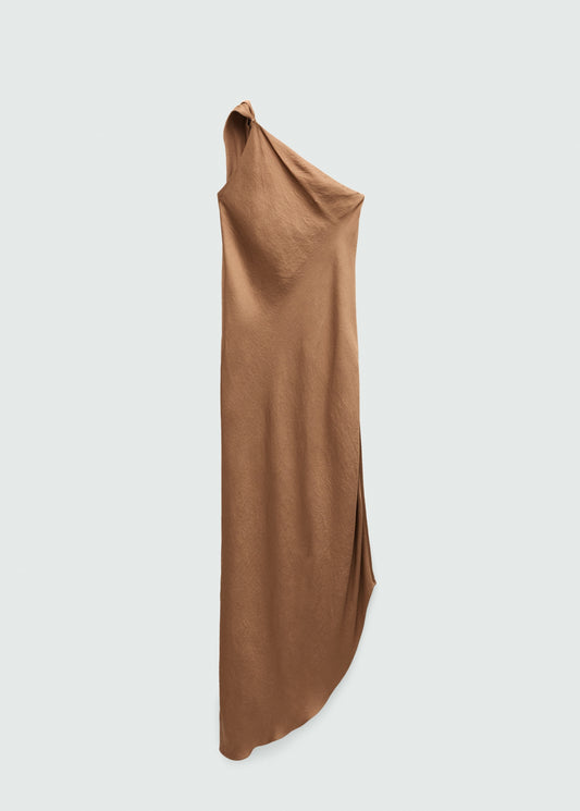 Long asymmetrical cape dress