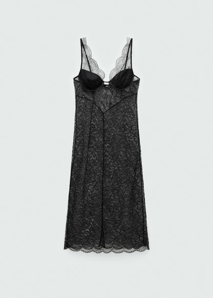 Guipure slip dress