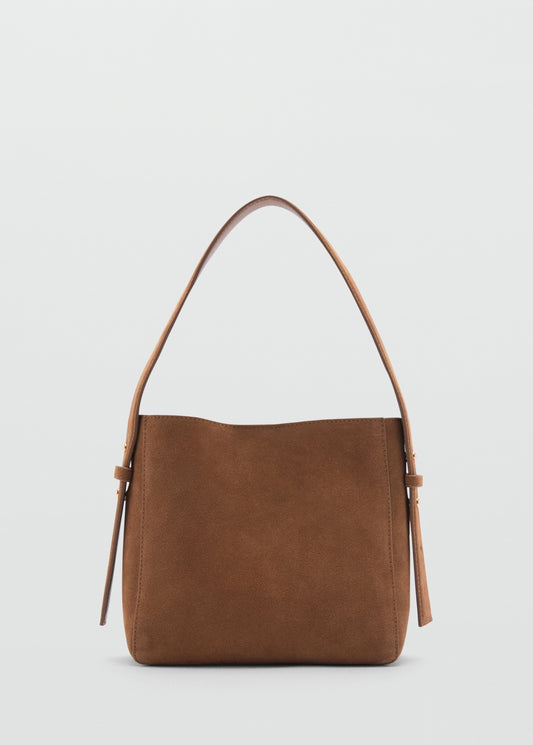 Suede shoulder bag