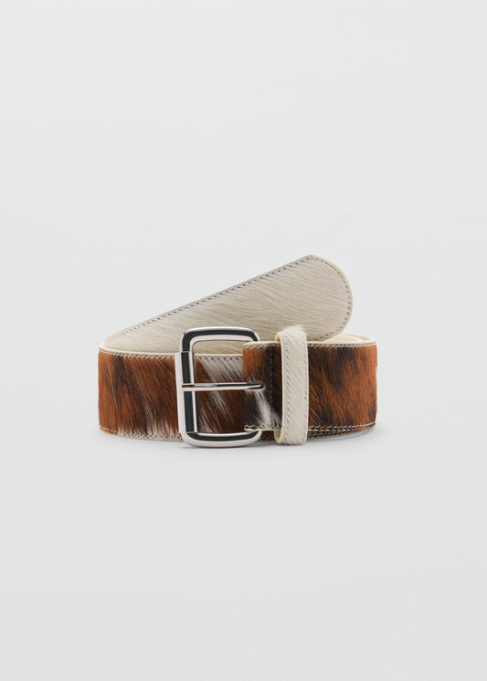 Buckle leather belt