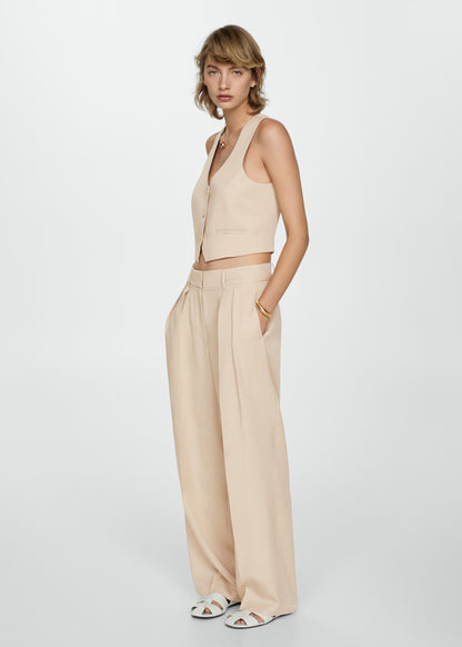 Wideleg lyocell trousers