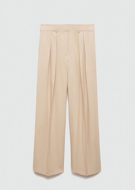 Wideleg lyocell trousers