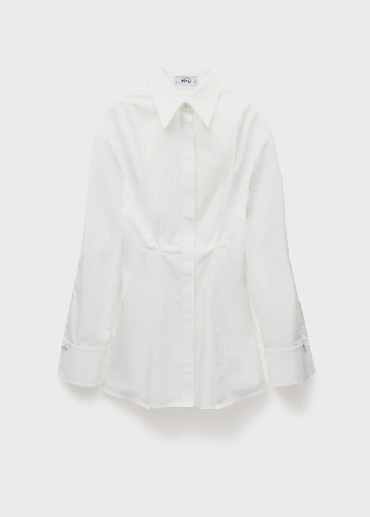 100% cotton pleated shirt