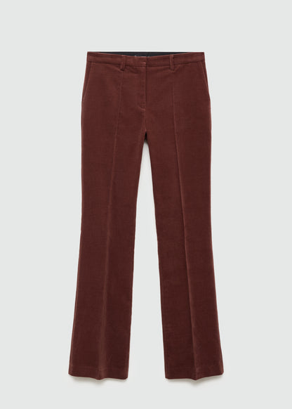 Straight velvet trousers