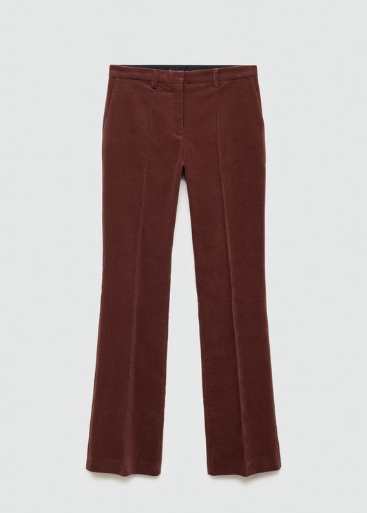 Straight velvet trousers