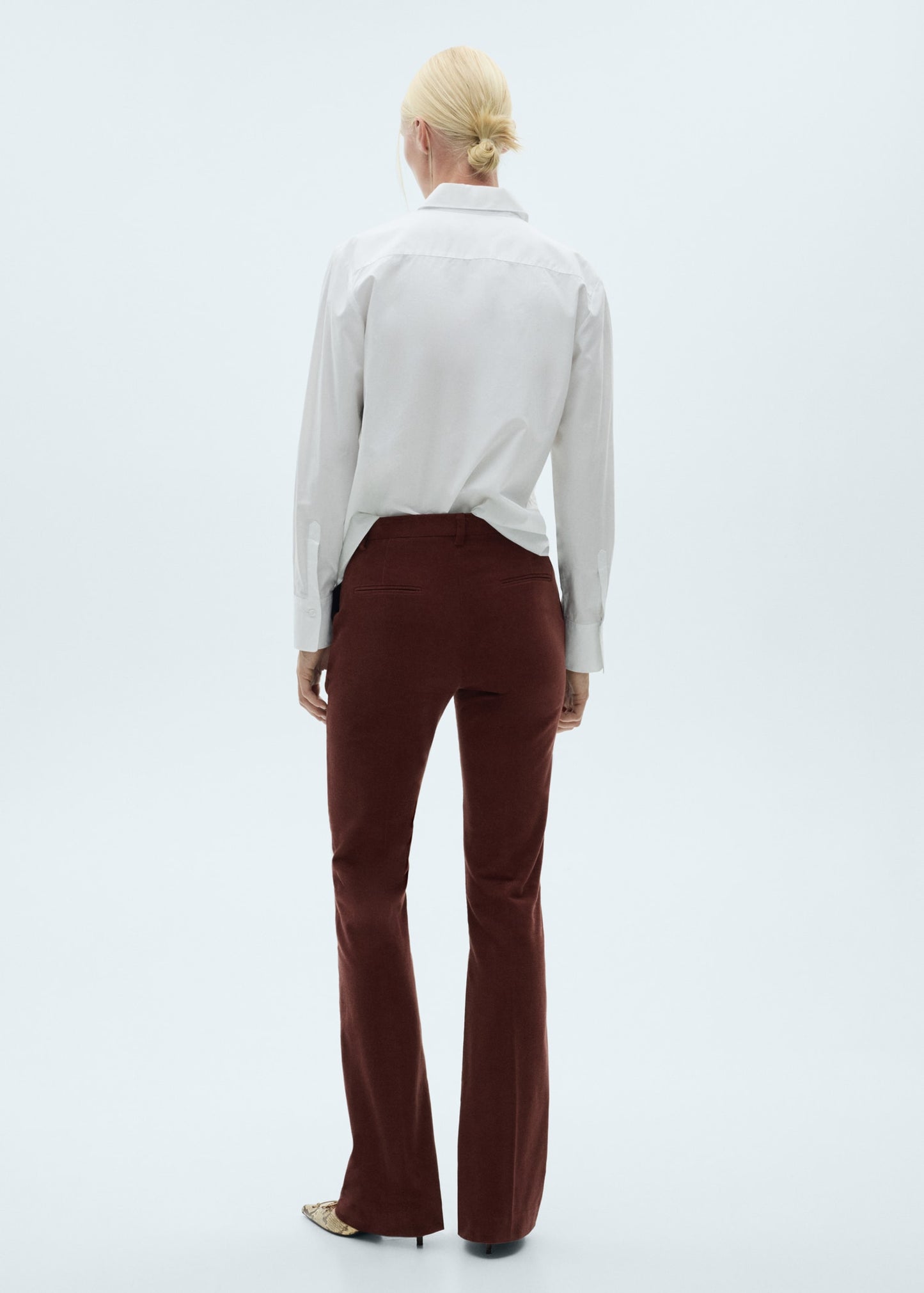 Straight velvet trousers