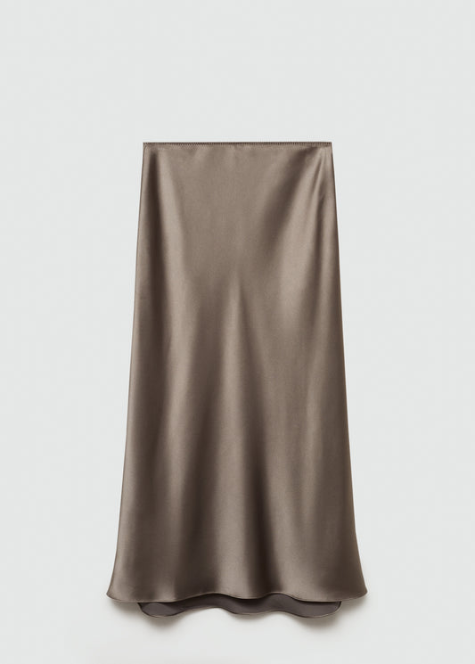 Satin long skirt