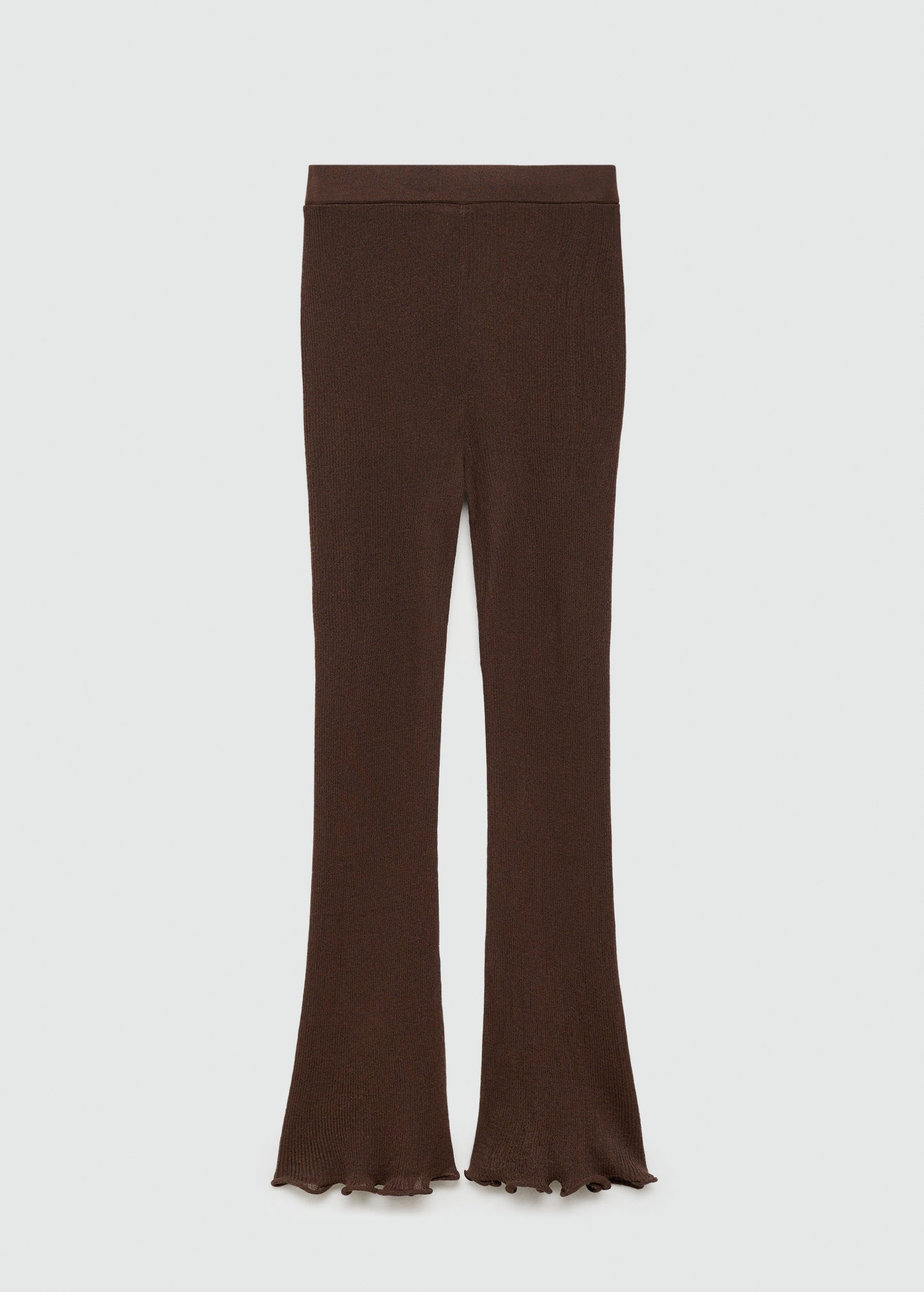 Flared knitted trousers