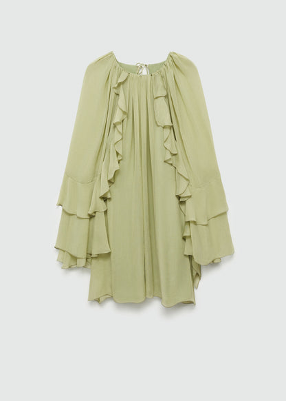 Ruffled chiffon dress