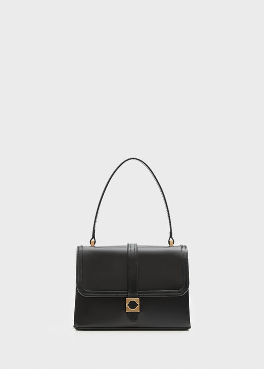 100% leather flap bag