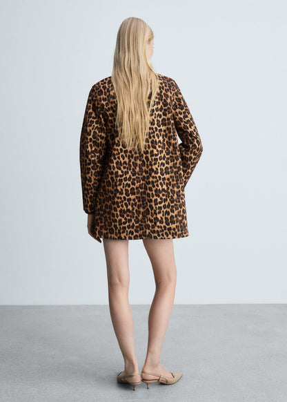 Leopard straight coat