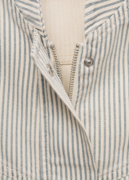 Striped denim jacket