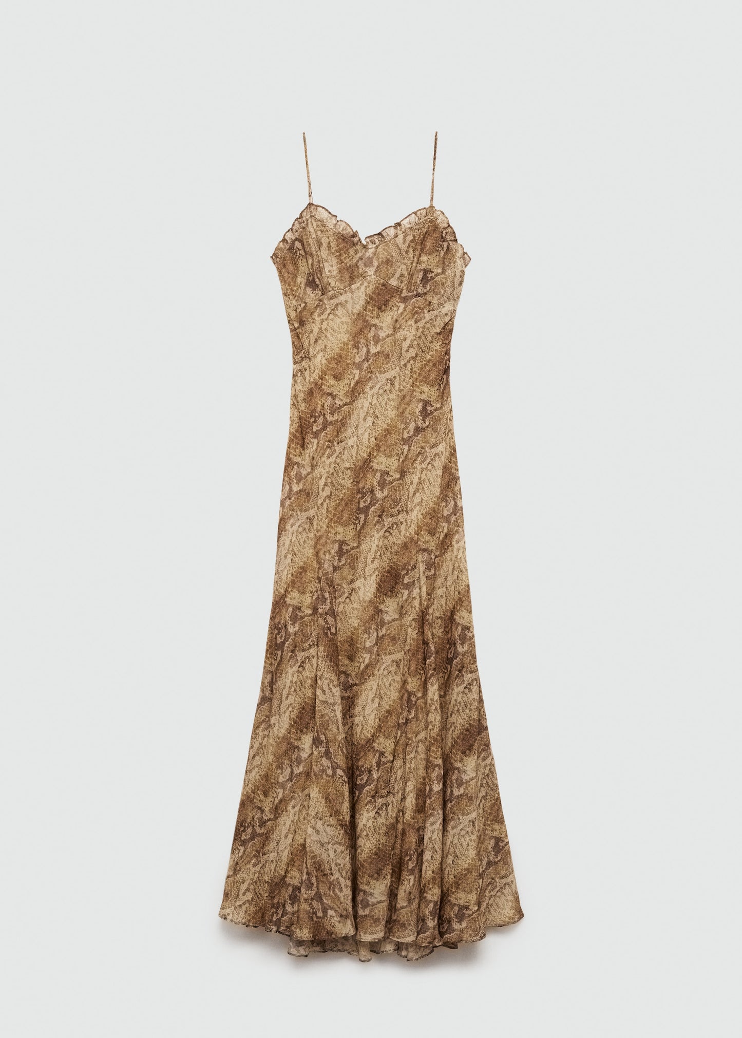 Snake print chiffon dress