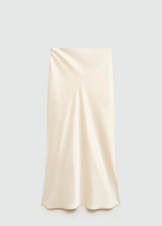 Midi satin skirt