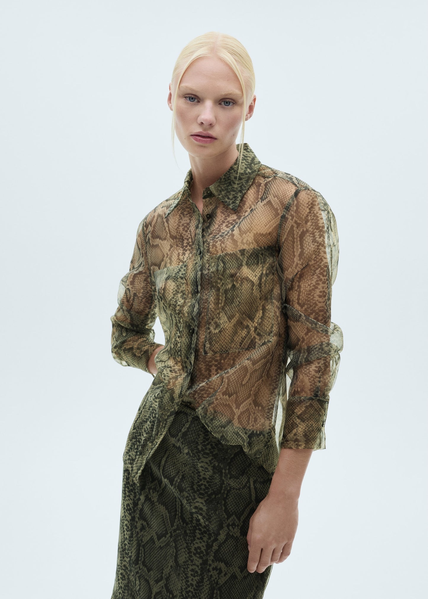 Snake organza shirt