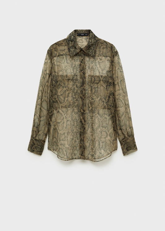 Snake organza shirt