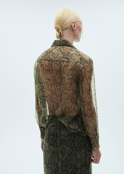 Snake organza shirt