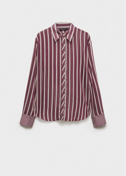 Striped lyocell shirt