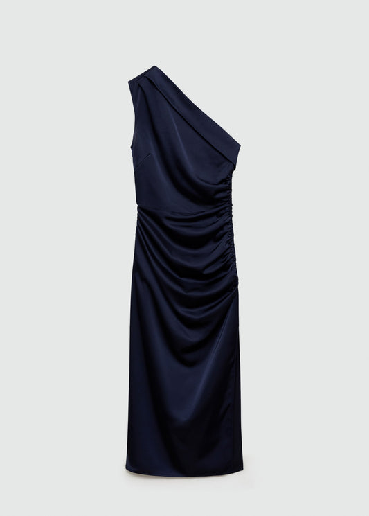 Asymmetrical pleated dress