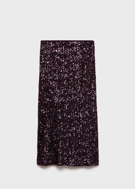 Sequin midi skirt