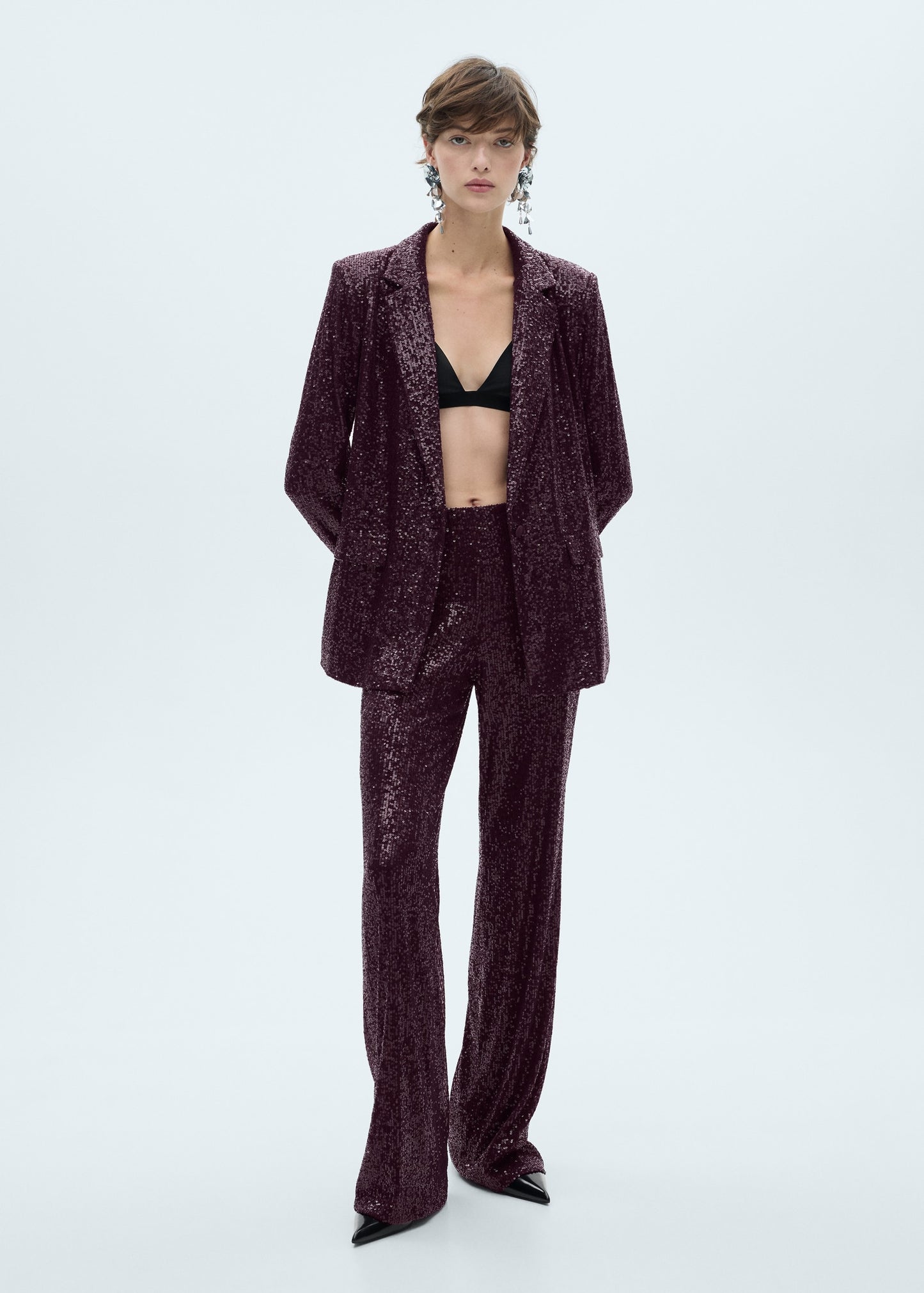 Sequined suit jacket