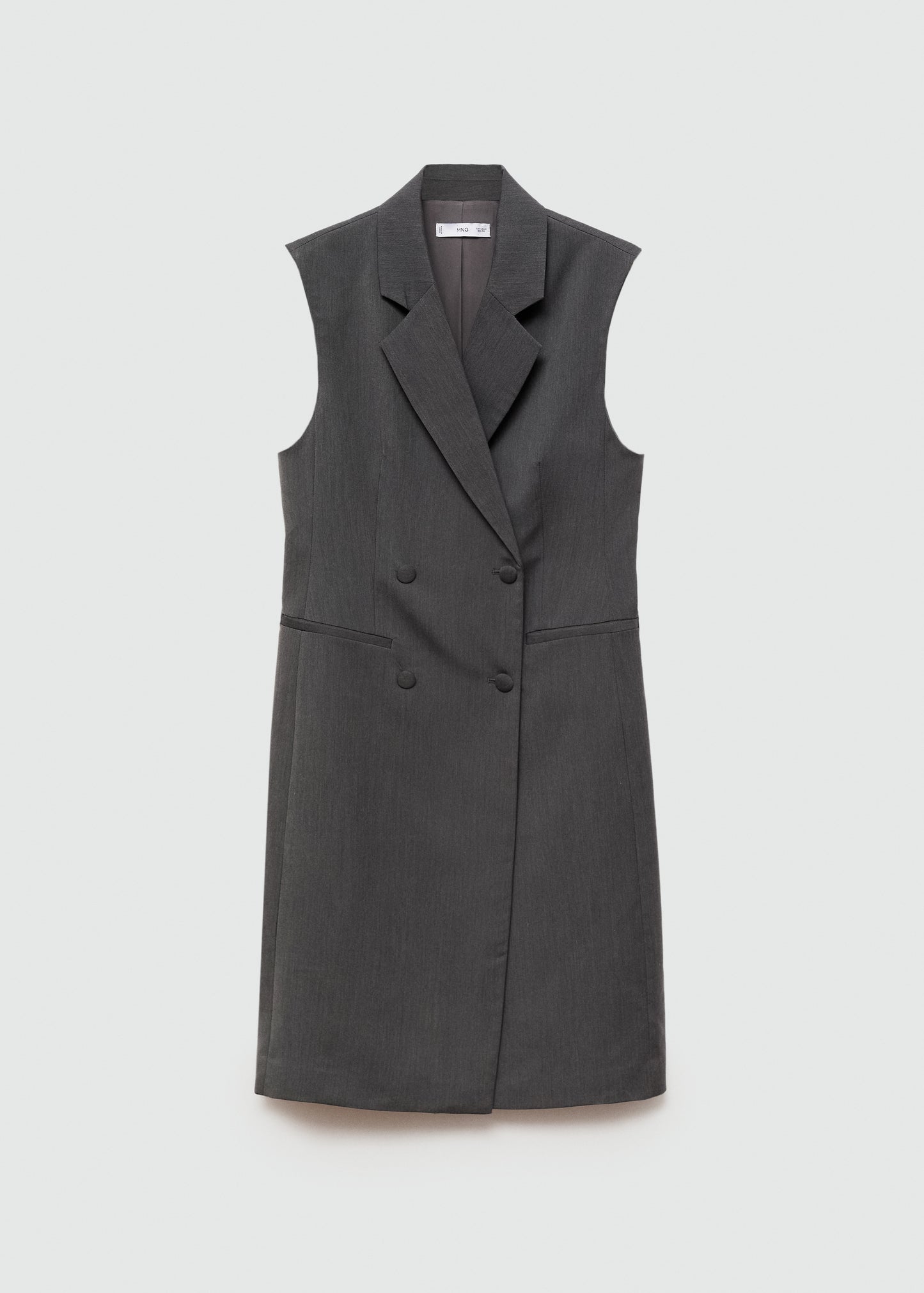 Long buttoned waistcoat jacket