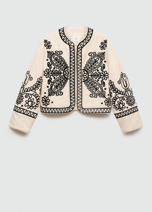 Embroidered 100% cotton jacket