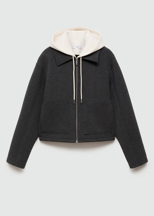 Hooded combination jacket