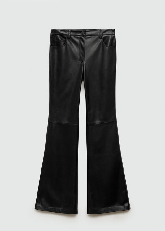 Leather-effect skinny trousers