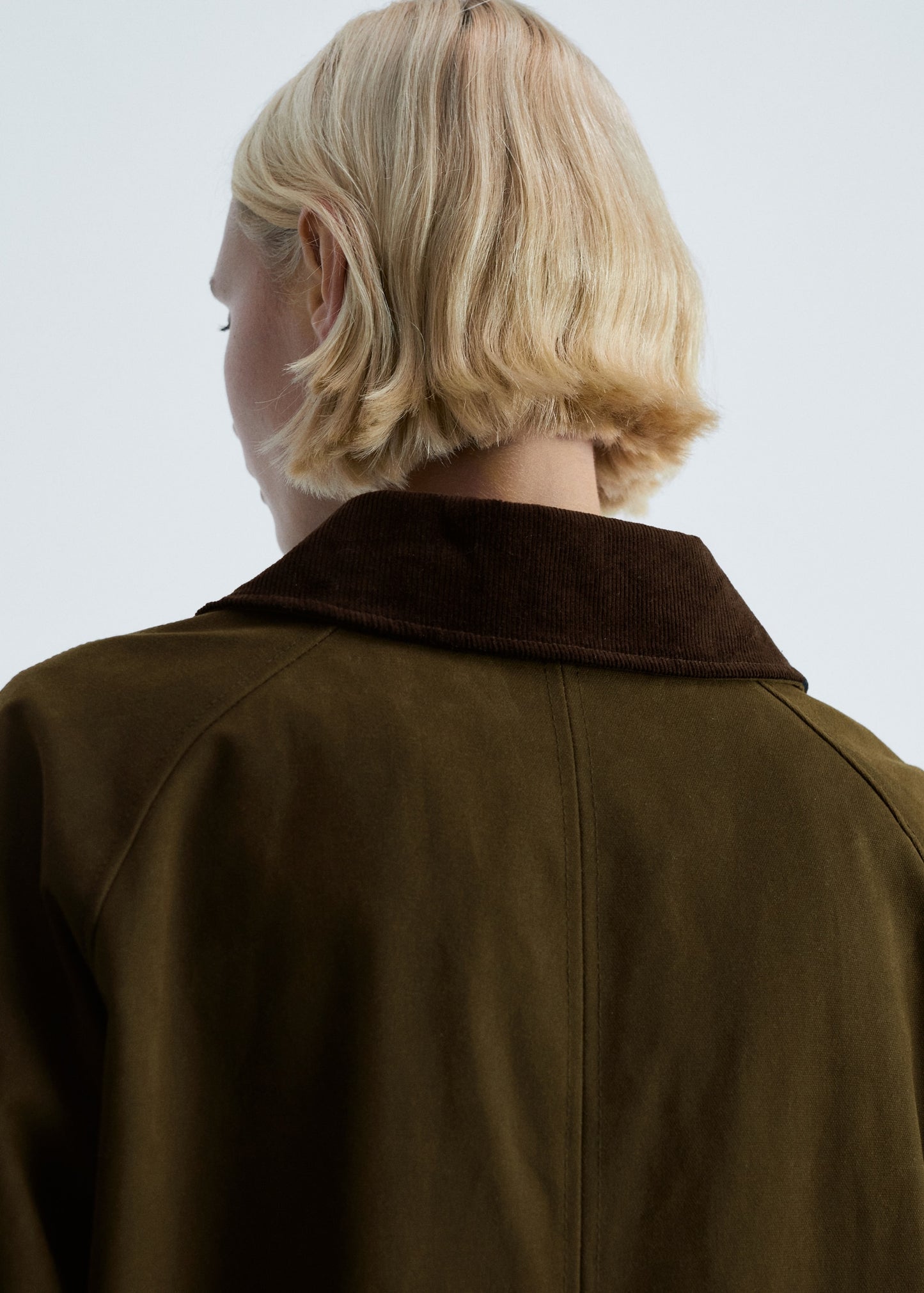 Long corduroy collar parka