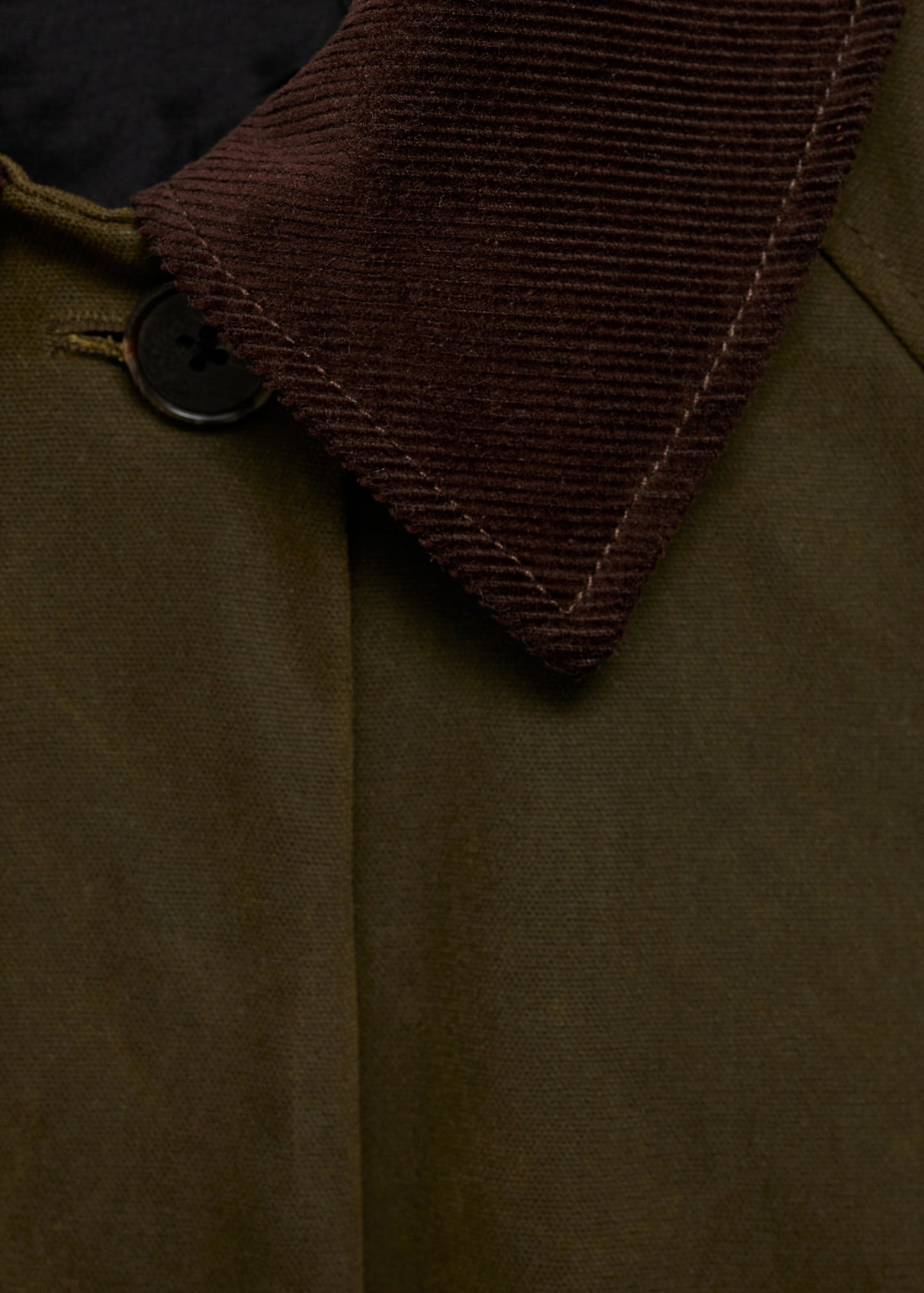 Long corduroy collar parka