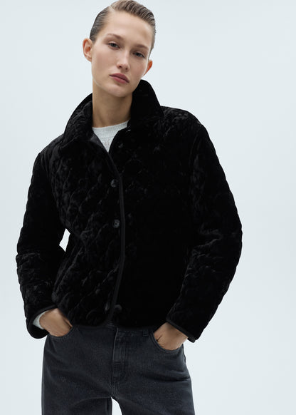 Velvet padded jacket