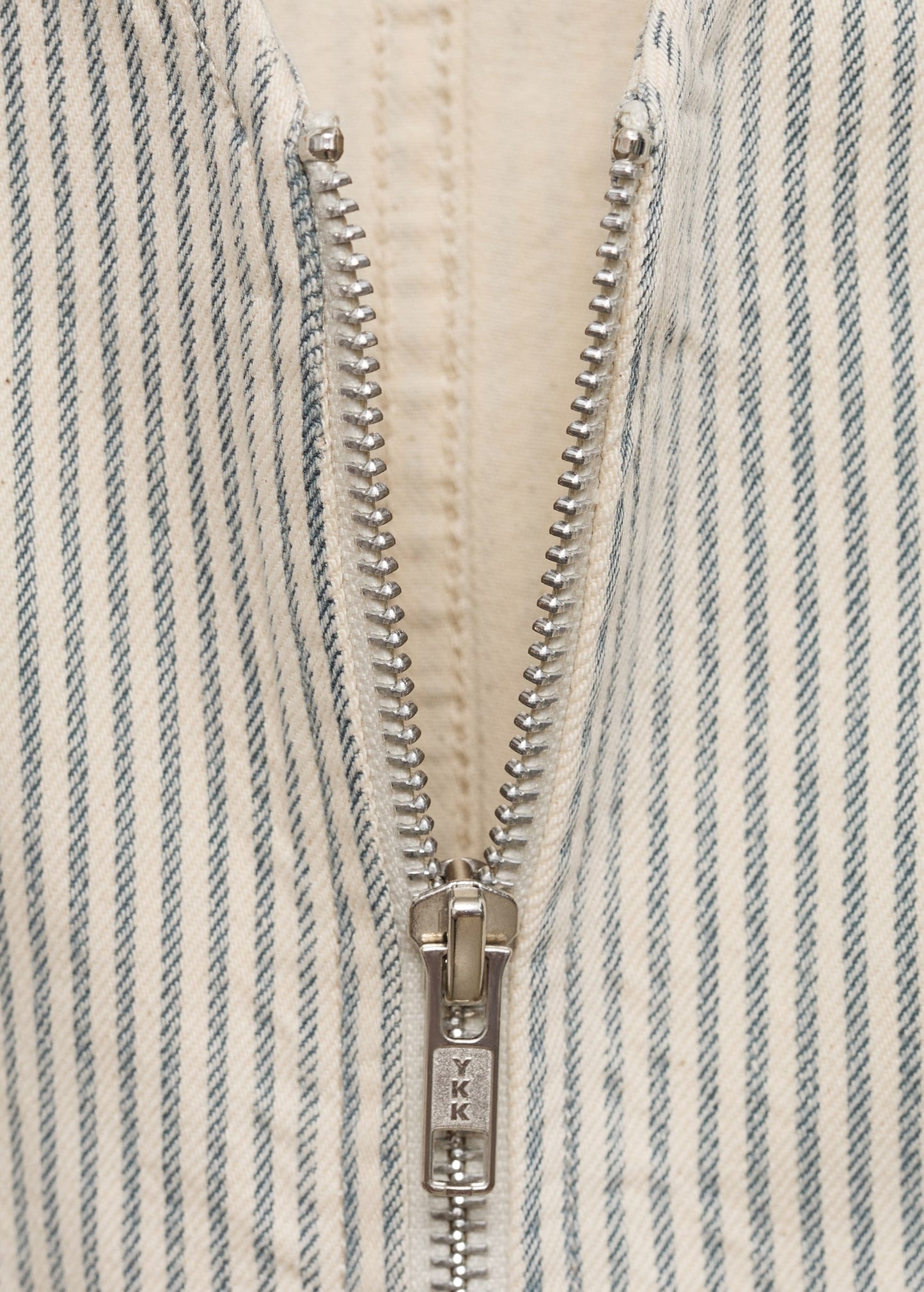 Striped gilet with zip