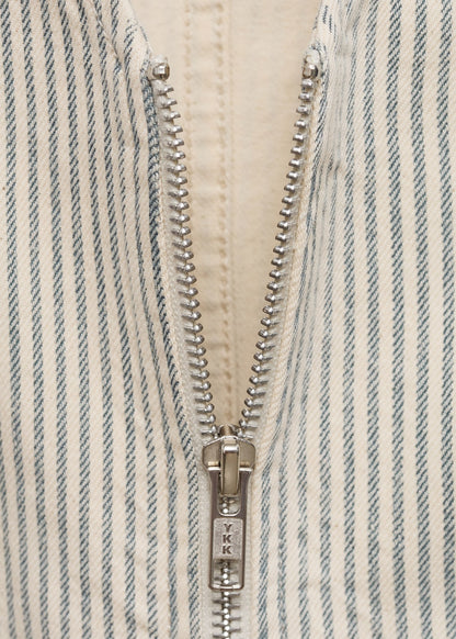 Striped gilet with zip