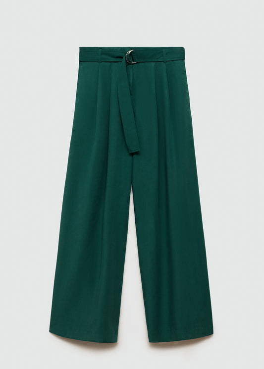 Lyocell trousers with belt