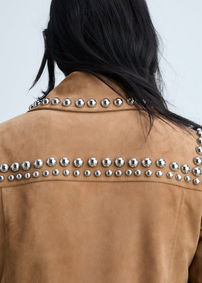 Studded leather jacket