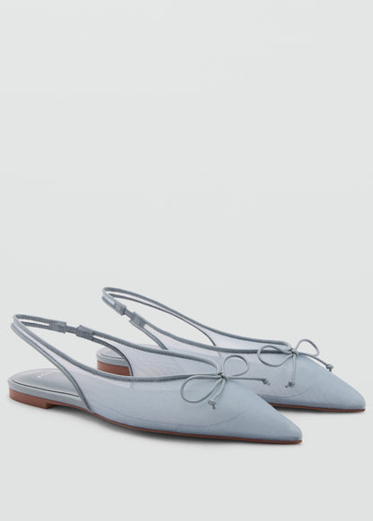 Ballet flats with bow detail -