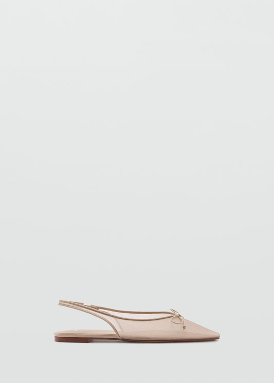 Ballet flats with bow detail